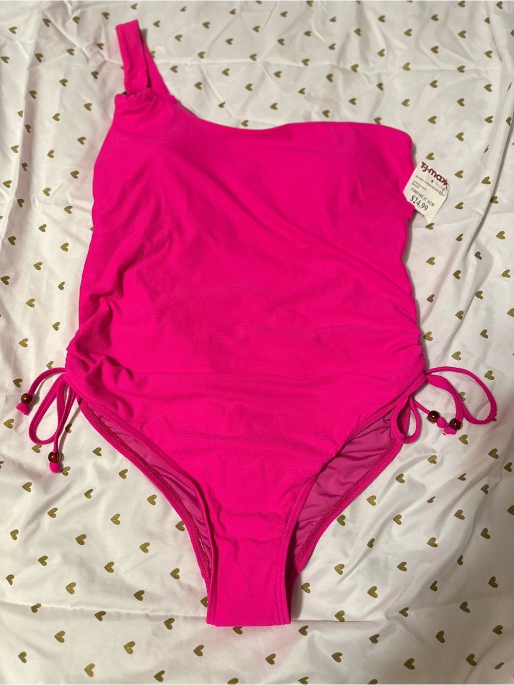 One-Shoulder Fuchsia Women’s One-Piece Swimsuit